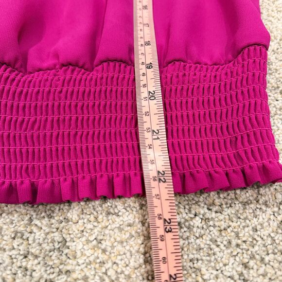 Fuchsia Purple V-Neck Blouse by 1.STATE - Size Small - Picture 7 of 9